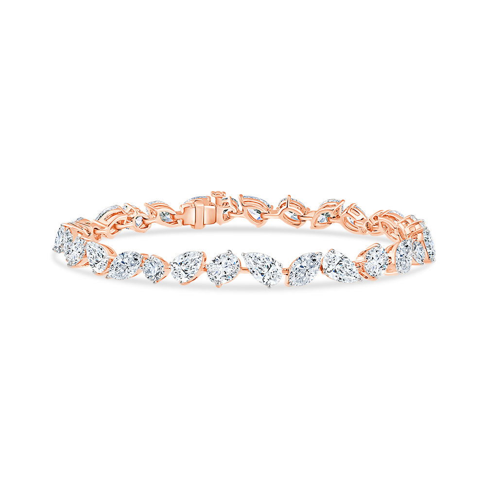 Mixed Cut Alternating Tennis Bracelet