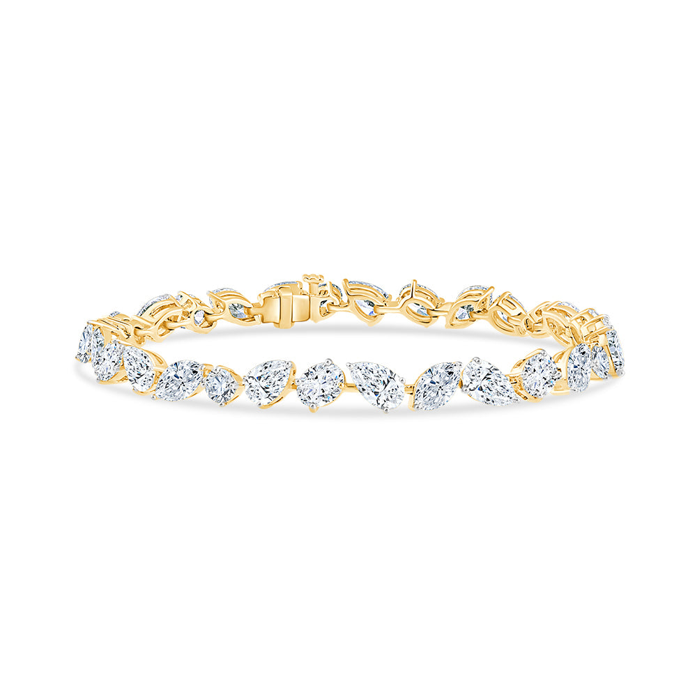 Mixed Cut Alternating Tennis Bracelet