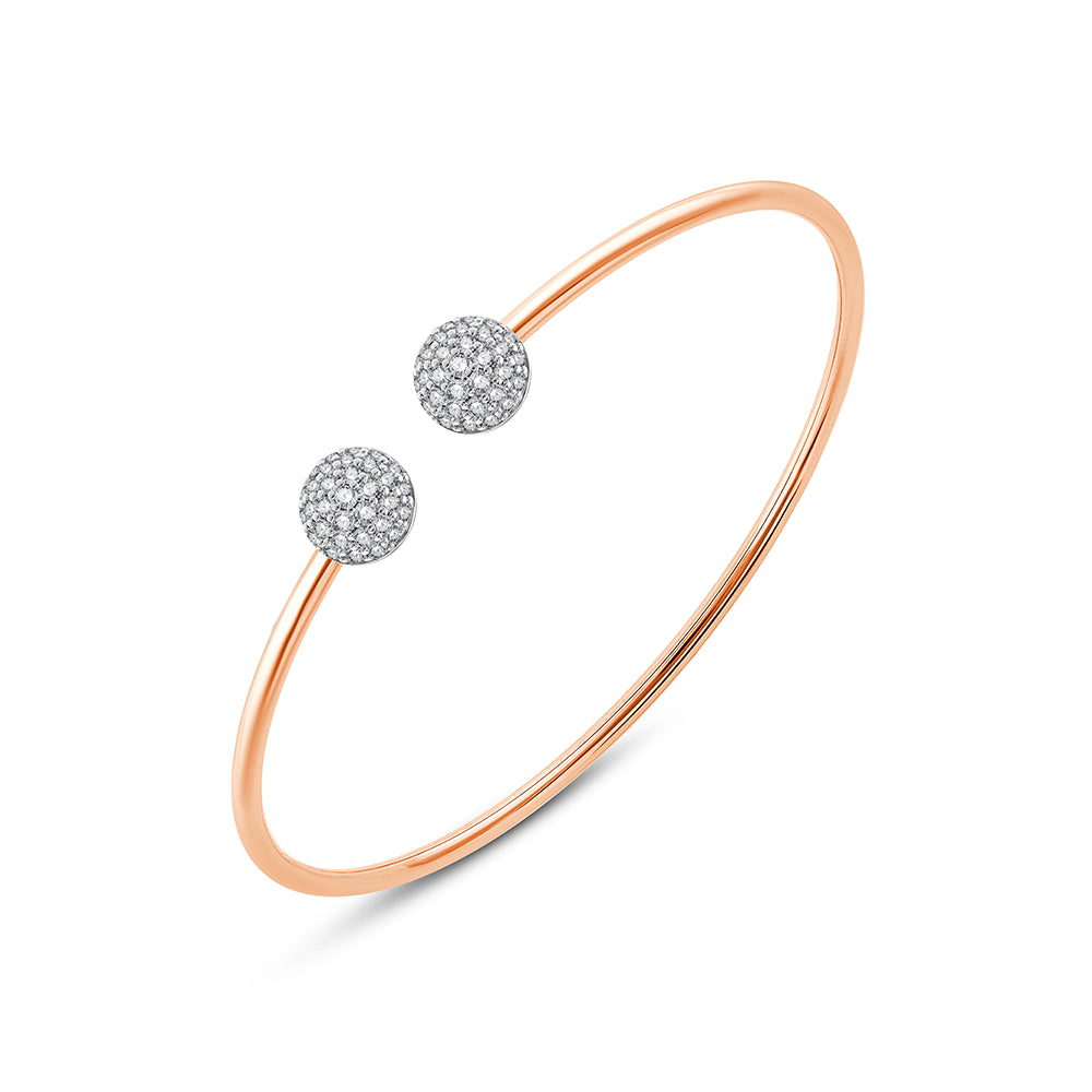 Brilliant Cluster Open Bracelet