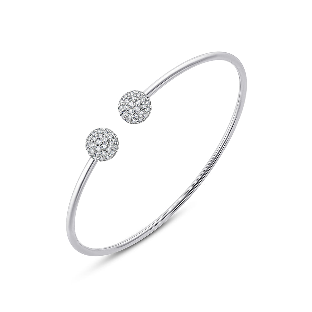Brilliant Cluster Open Bracelet