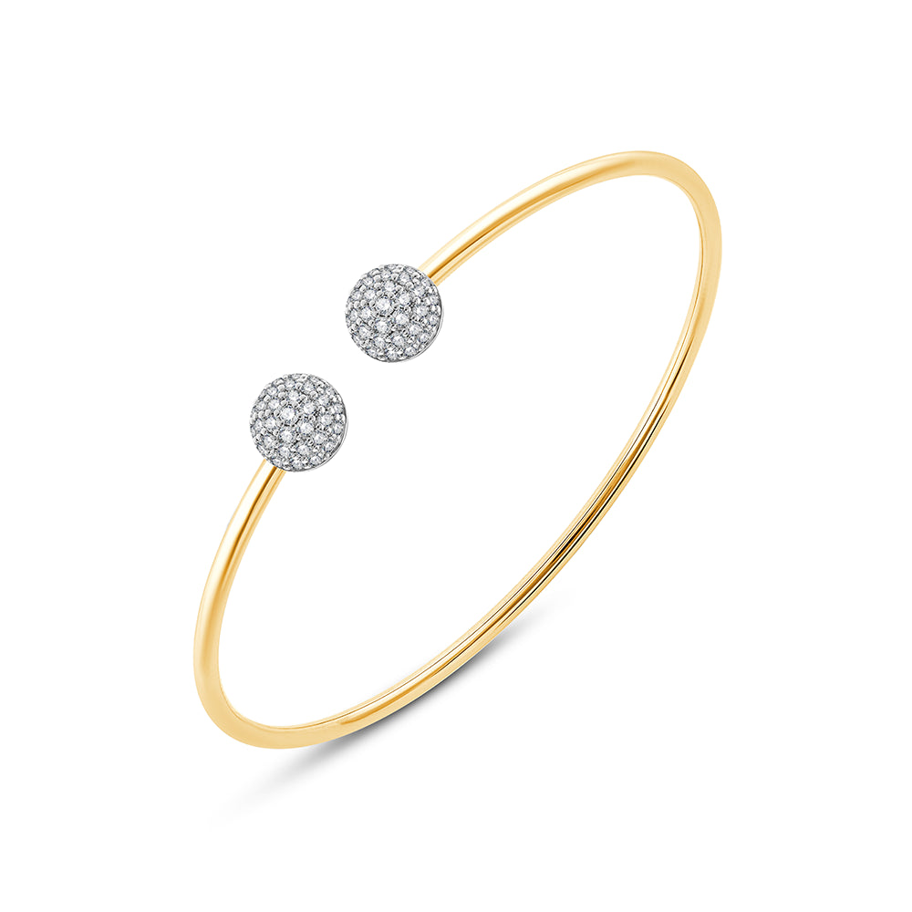 Brilliant Cluster Open Bracelet