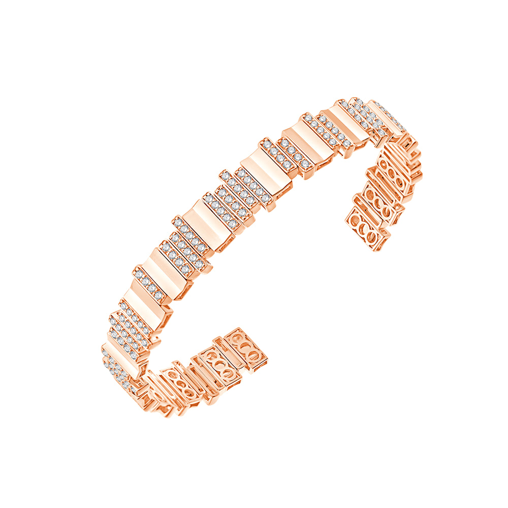 Baguette Cluster Oval Bracelet