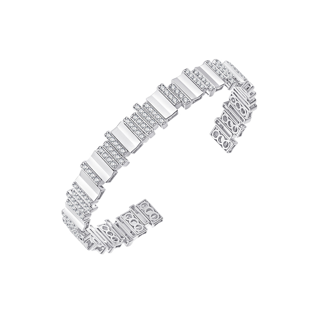 Baguette Cluster Oval Bracelet