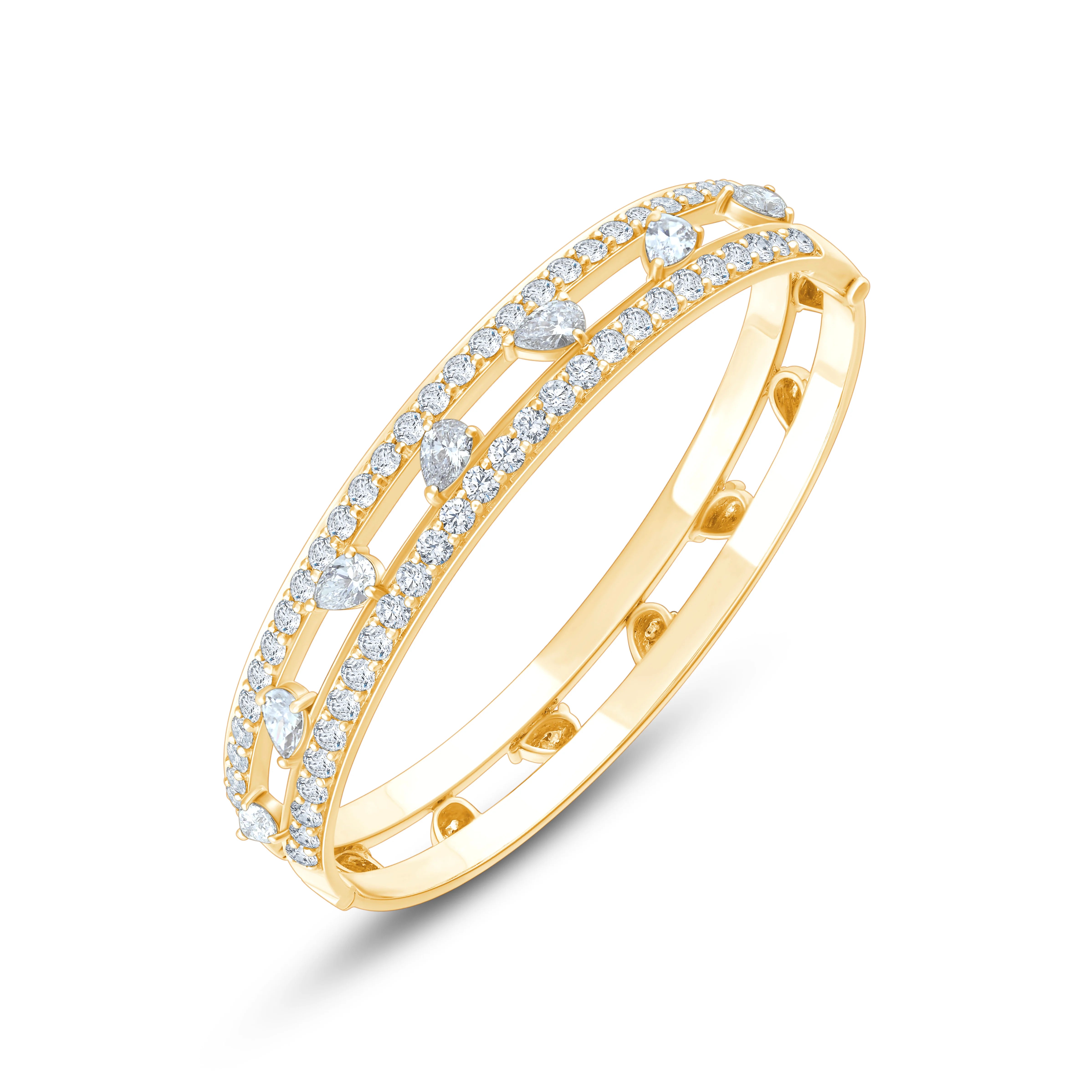 Pear Cut Framed Oval Bracelet