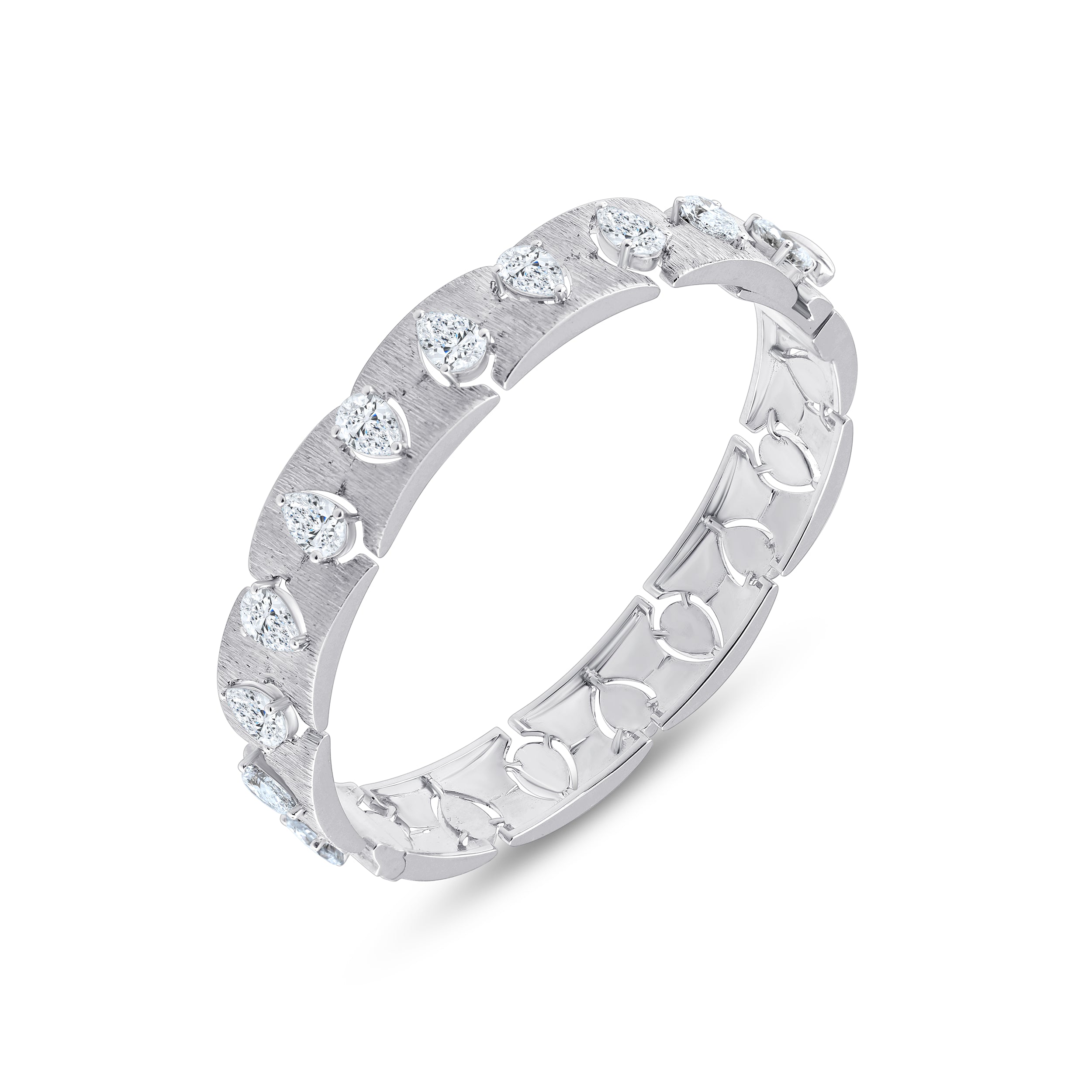 Pear Cut Station Bracelet