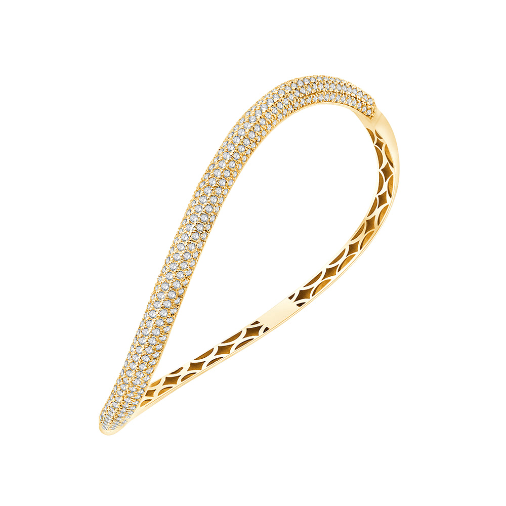 Brilliant Cut Wave Bracelet