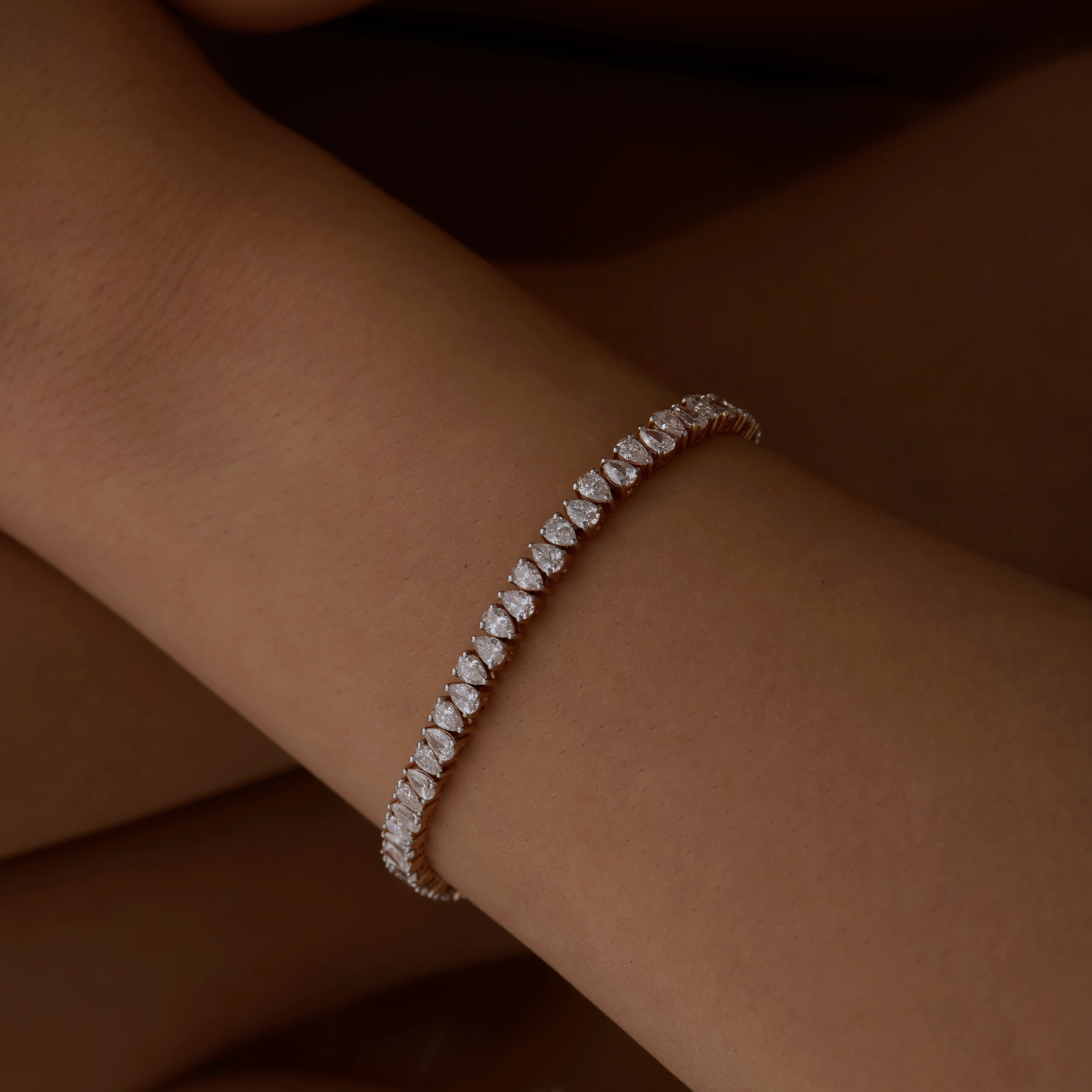 Pear Cut Alternating Tennis Bracelet