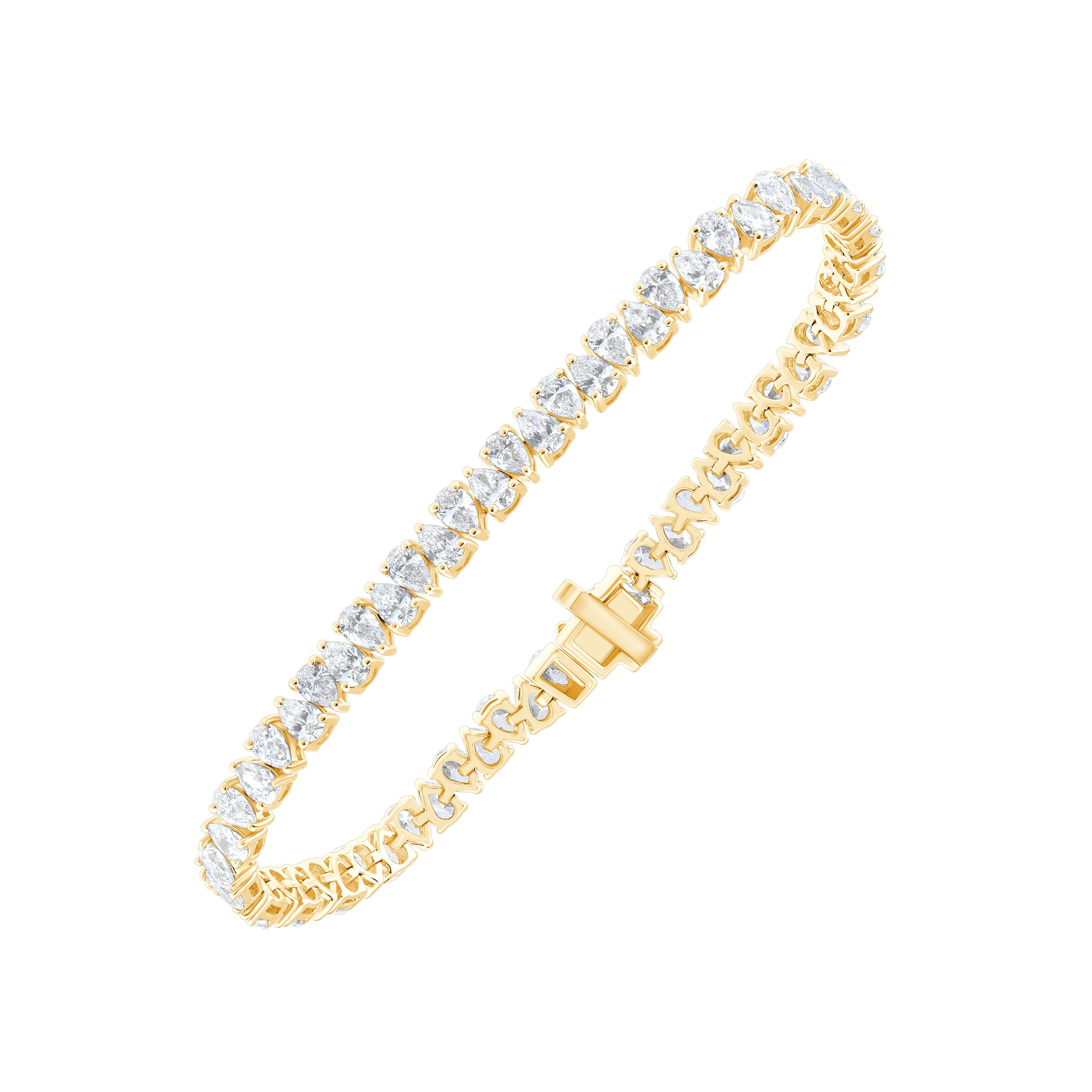 Pear Cut Alternating Tennis Bracelet