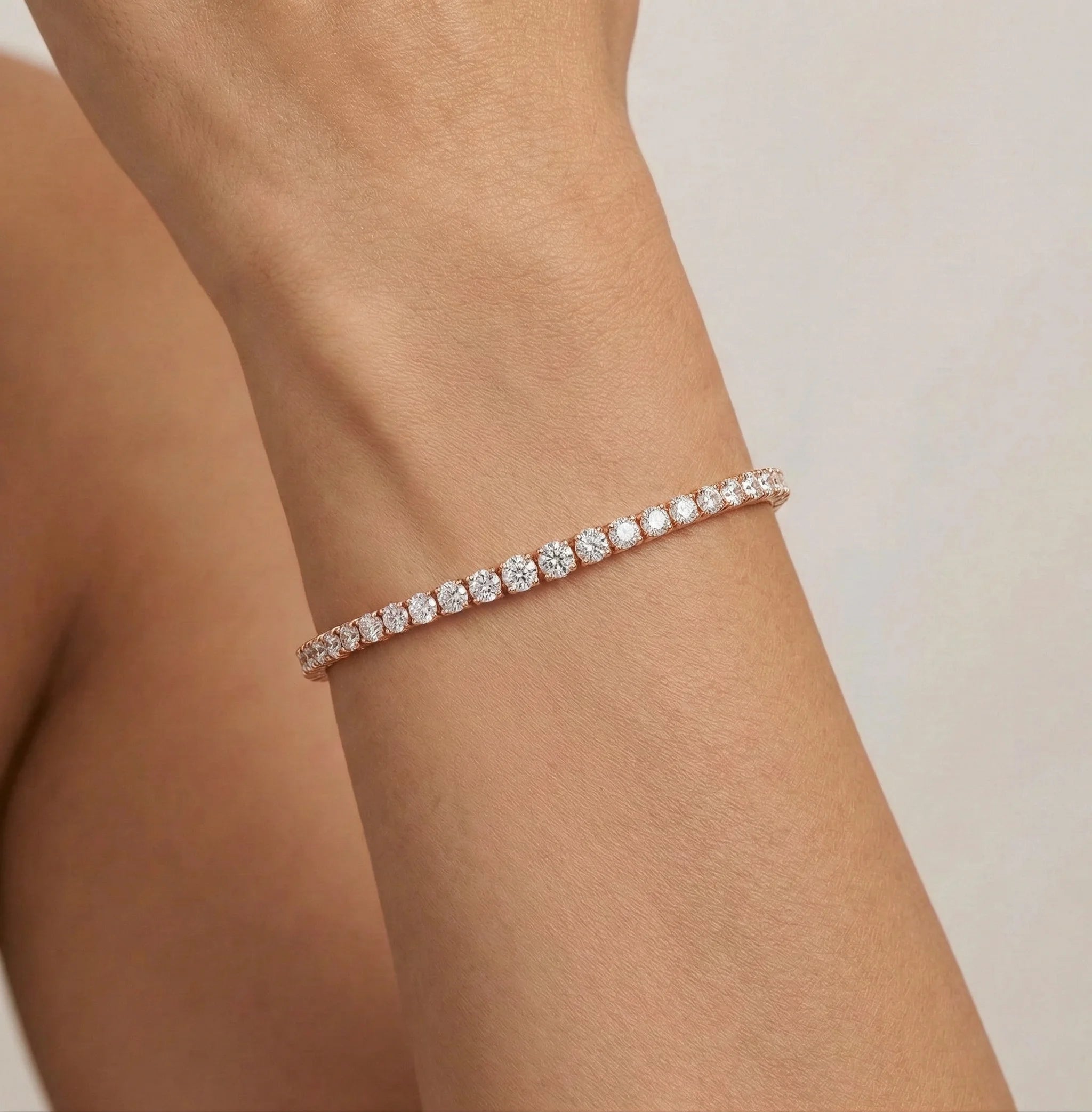 Brilliant Cut Half Eternity Bracelet