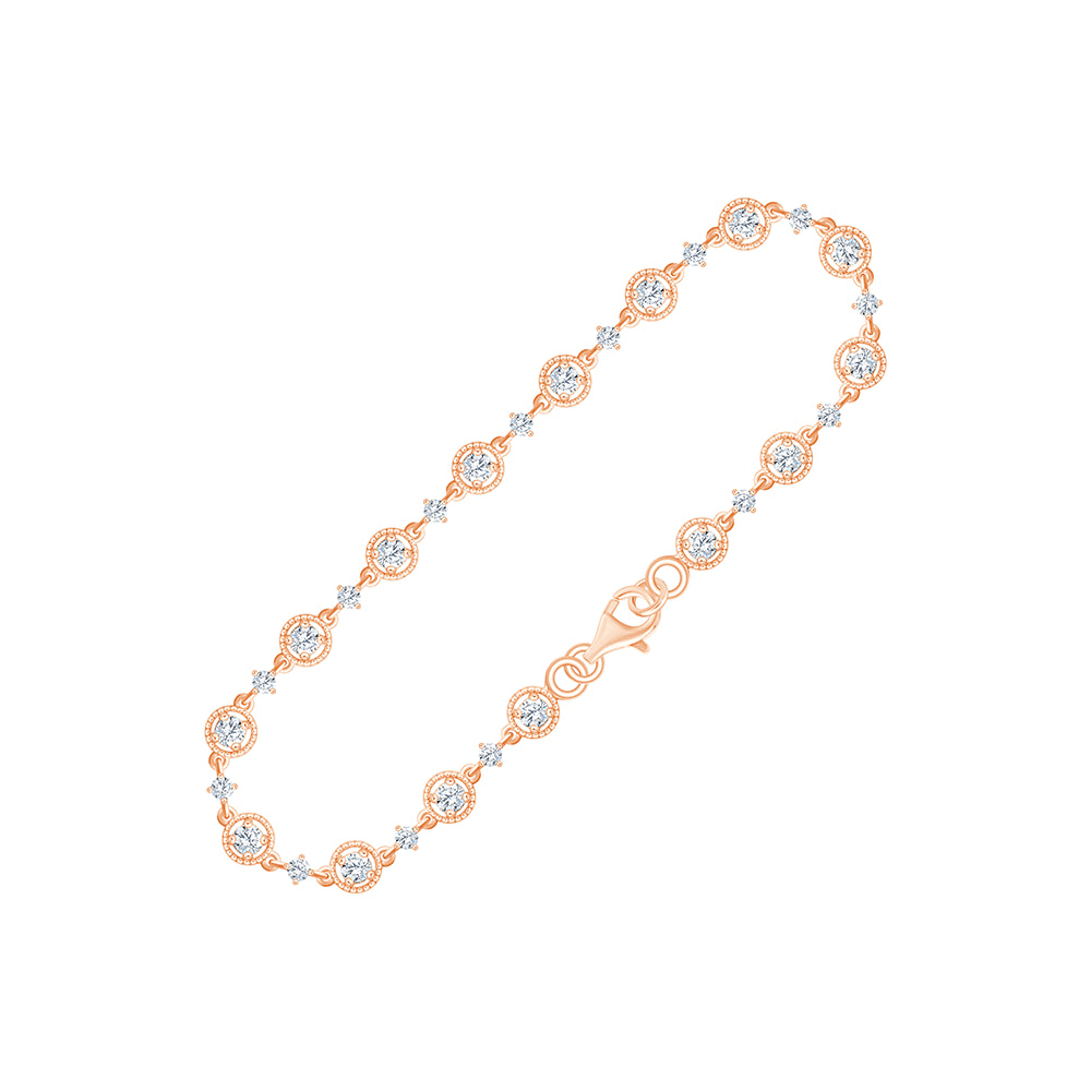 Brilliant Cut Station Bracelet