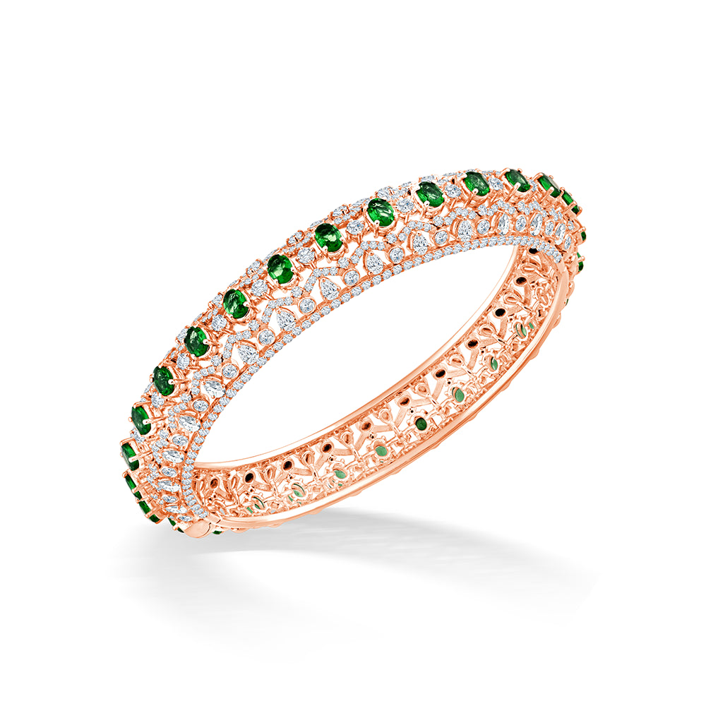 Oval Pear Cut Green Semi Precious Bracelet