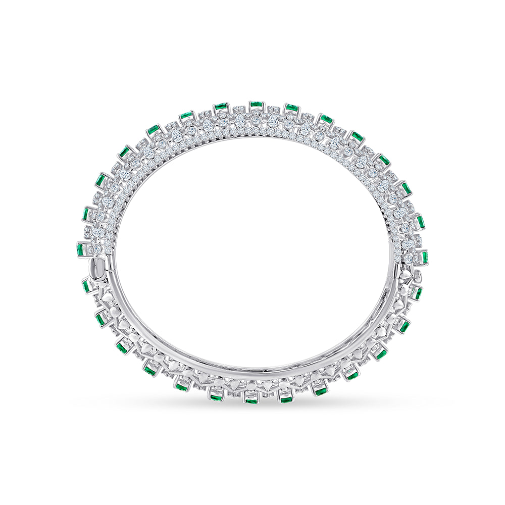 Oval Pear Cut Green Semi Precious Bracelet