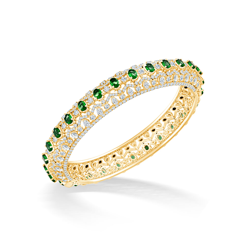 Oval Pear Cut Green Semi Precious Bracelet