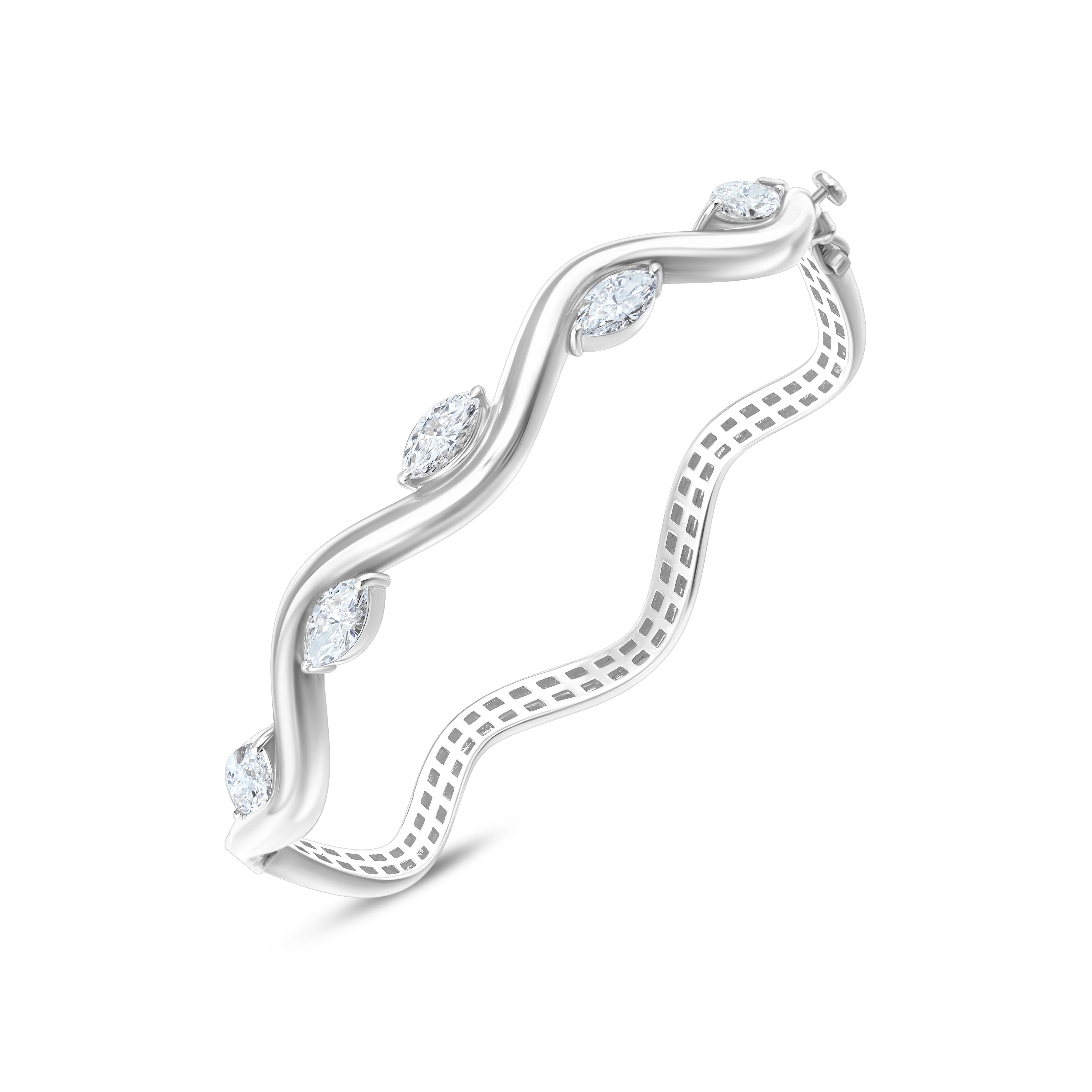 Marquise Cut Wave Bracelet
