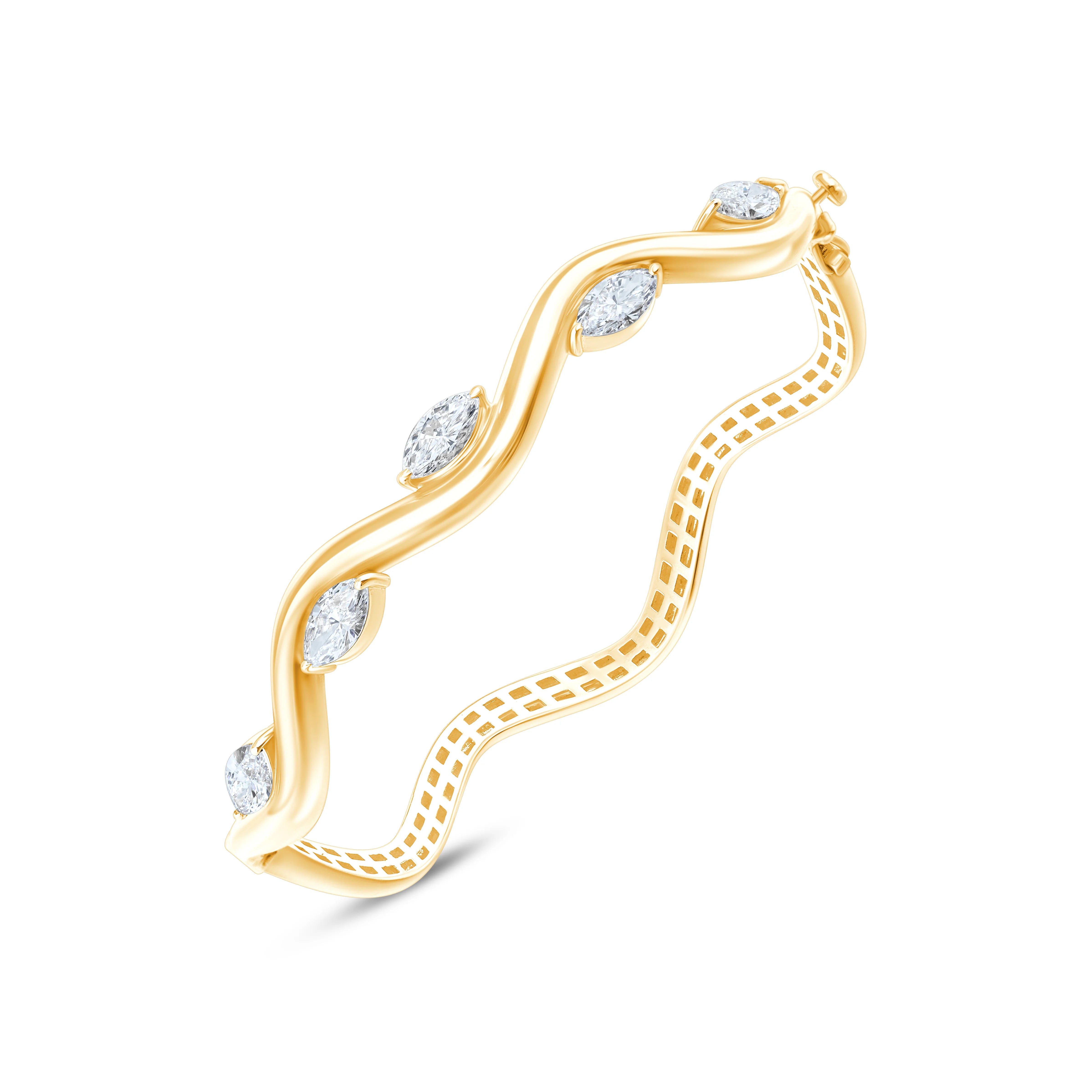 Marquise Cut Wave Bracelet
