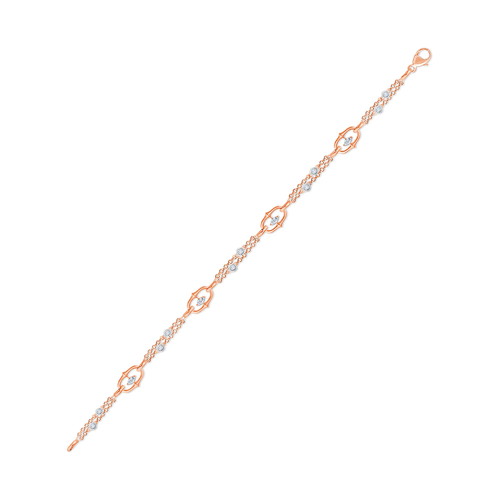 Marquise & Brilliant Cut Chain Bracelet