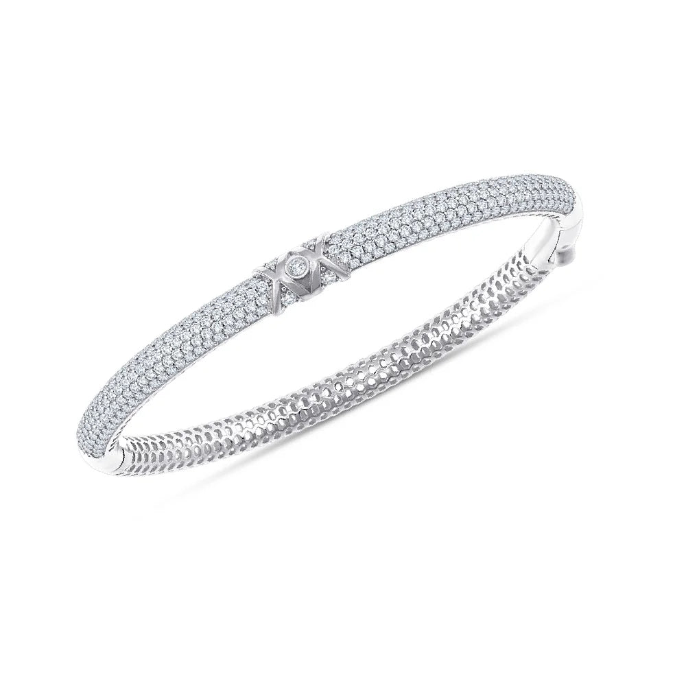 Brilliant Cut Micro Prong Cross Motif Bracelet