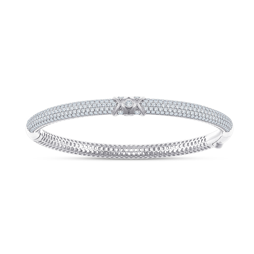 Brilliant Cut Micro Prong Cross Motif Bracelet