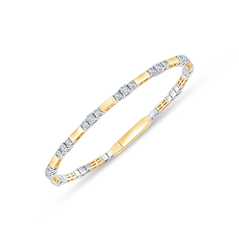Brilliant Cut Bar Link Bracelet