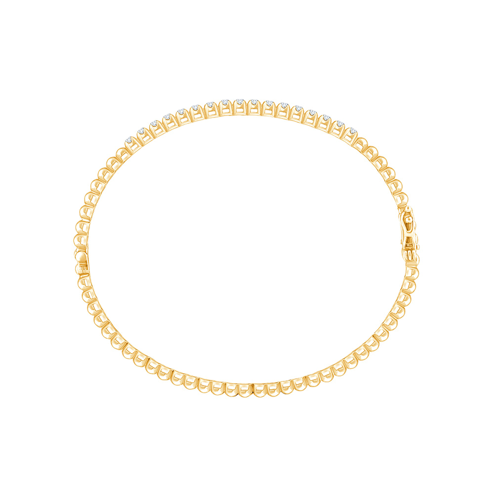 Brilliant Cut Beaded Bracelet