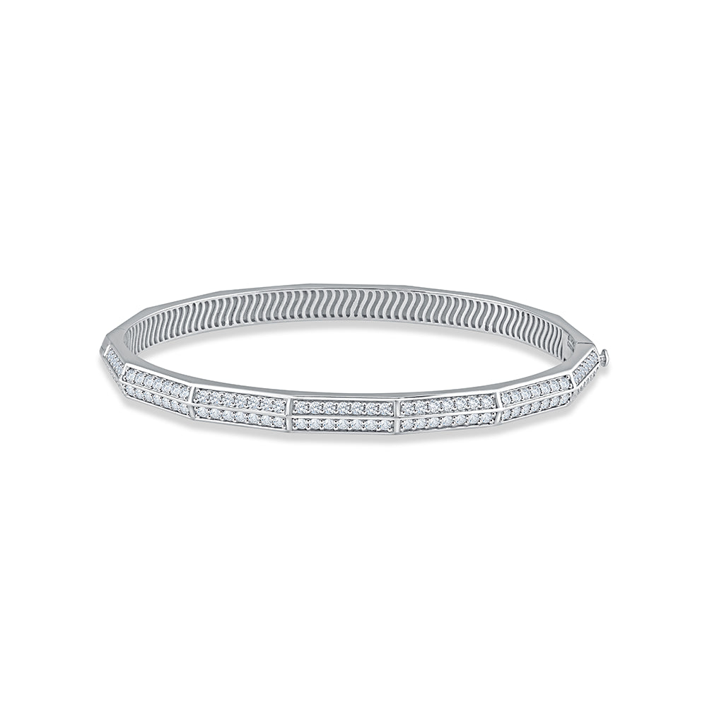 Brilliant Cut Double Row Bracelet