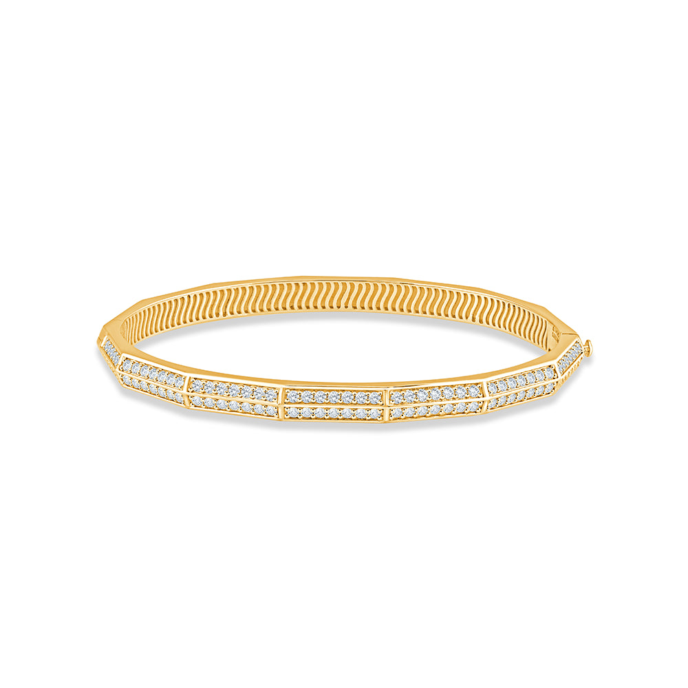 Brilliant Cut Double Row Bracelet