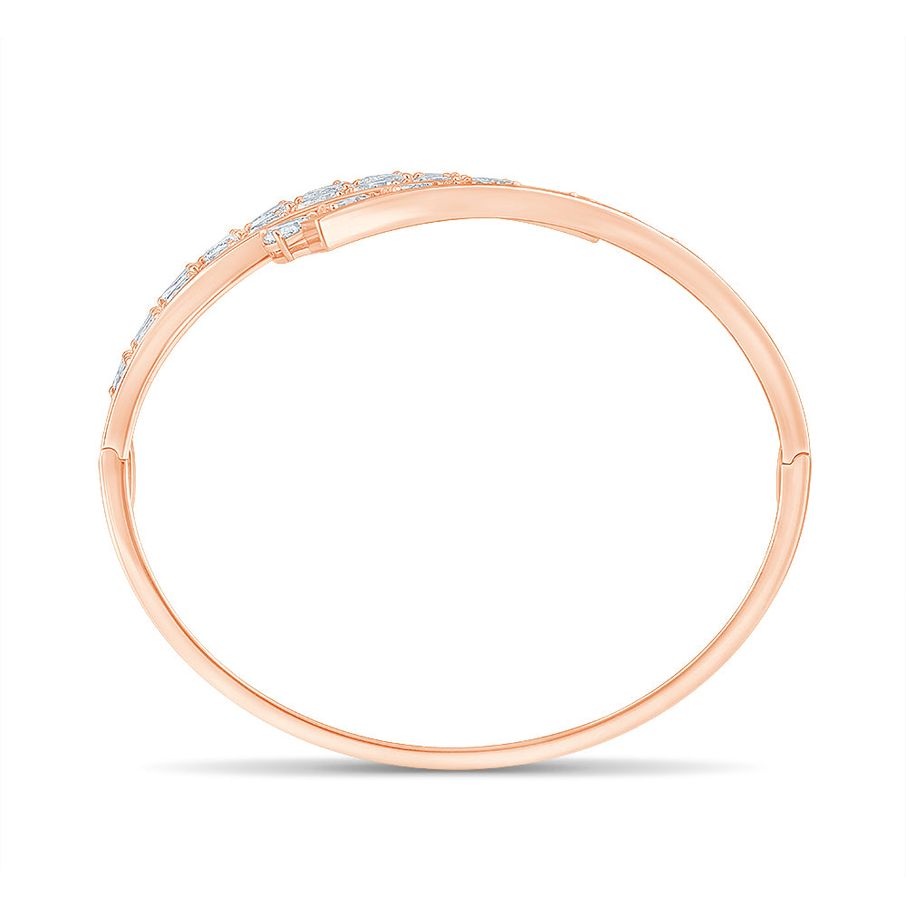 Pear Baguette Cut Bypass Bracelet