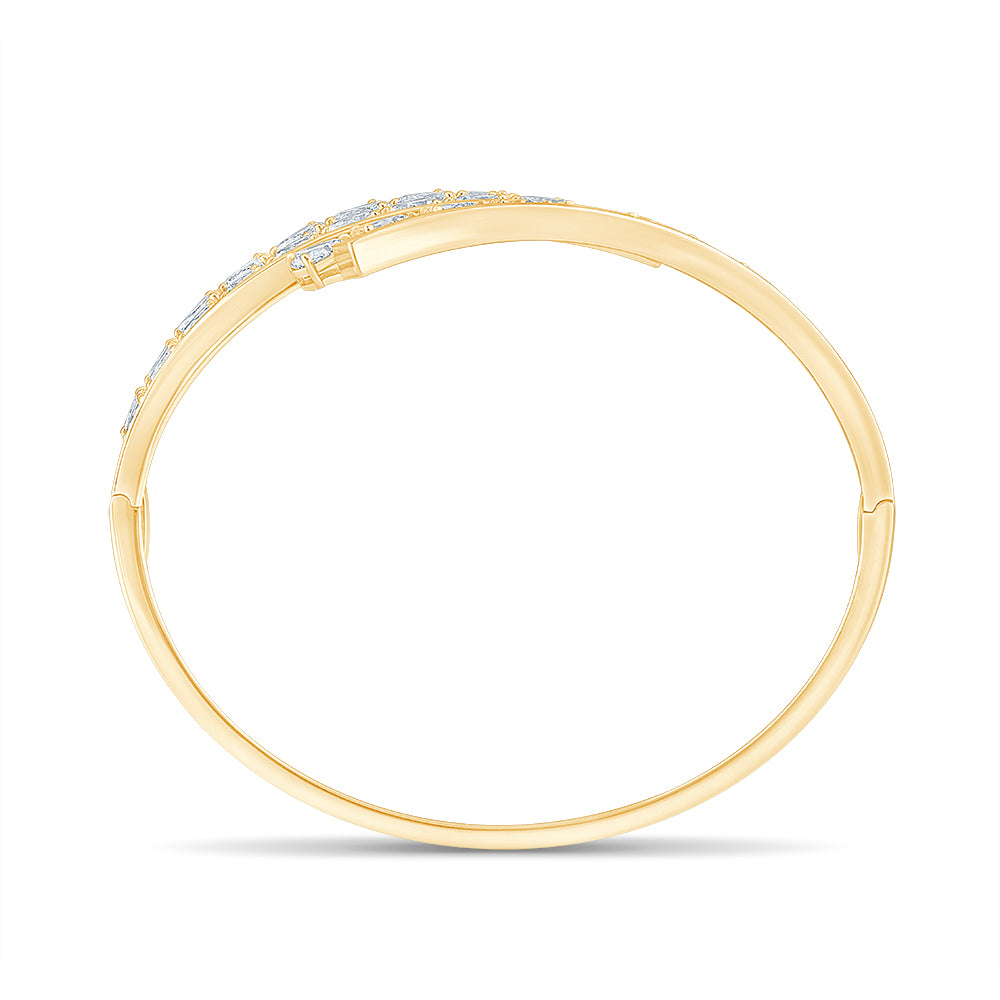 Pear Baguette Cut Bypass Bracelet