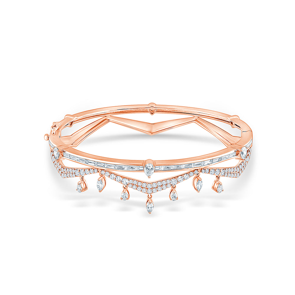 Baguette Marquise Cut Fringe Bracelet