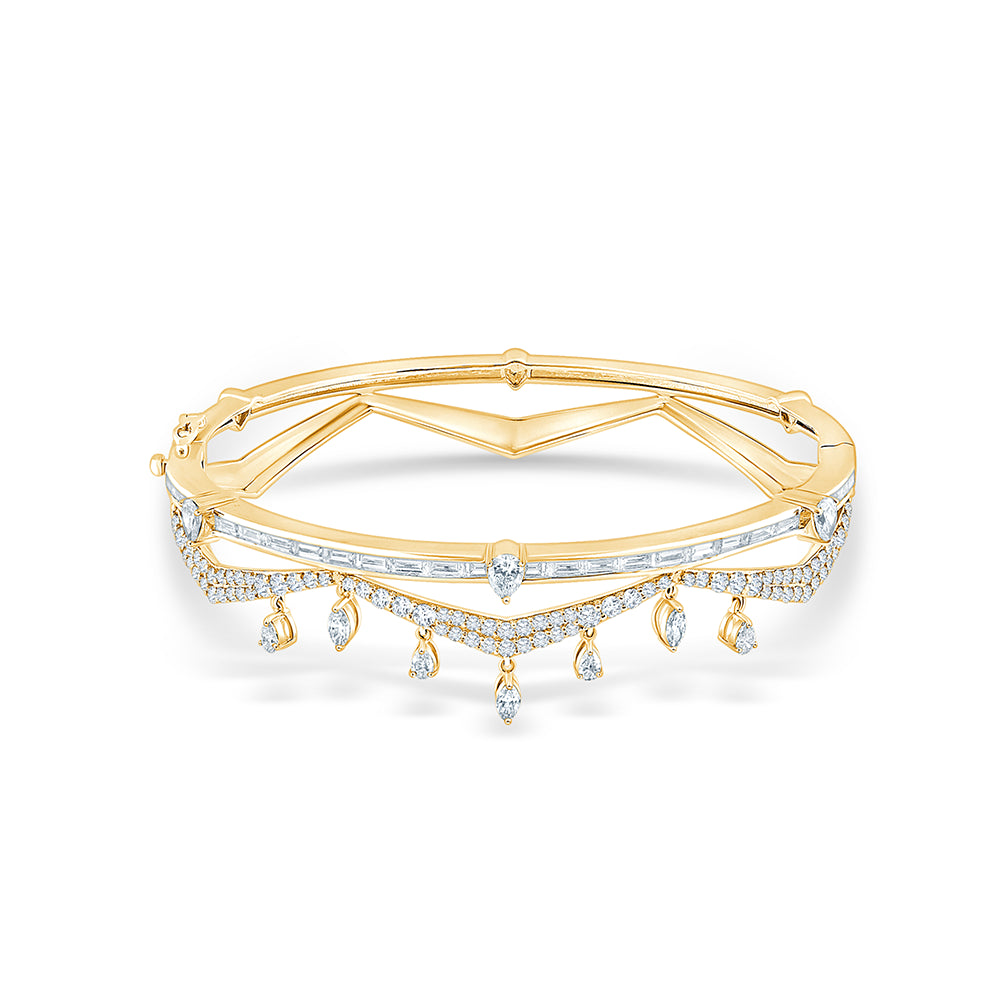 Baguette Marquise Cut Fringe Bracelet