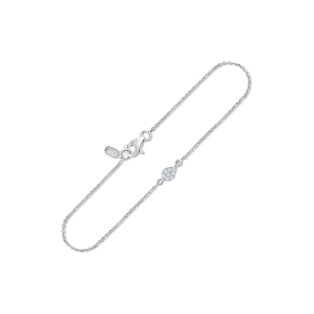Brilliant Cut Pear Motif Bracelet