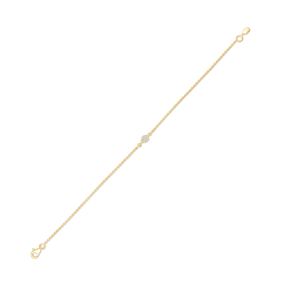 Brilliant Cut Pear Motif Bracelet