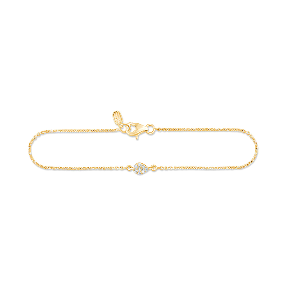 Brilliant Cut Pear Motif Bracelet