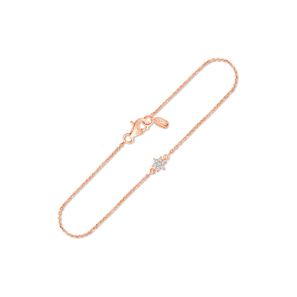 Brilliant Cut Star Chain Bracelet