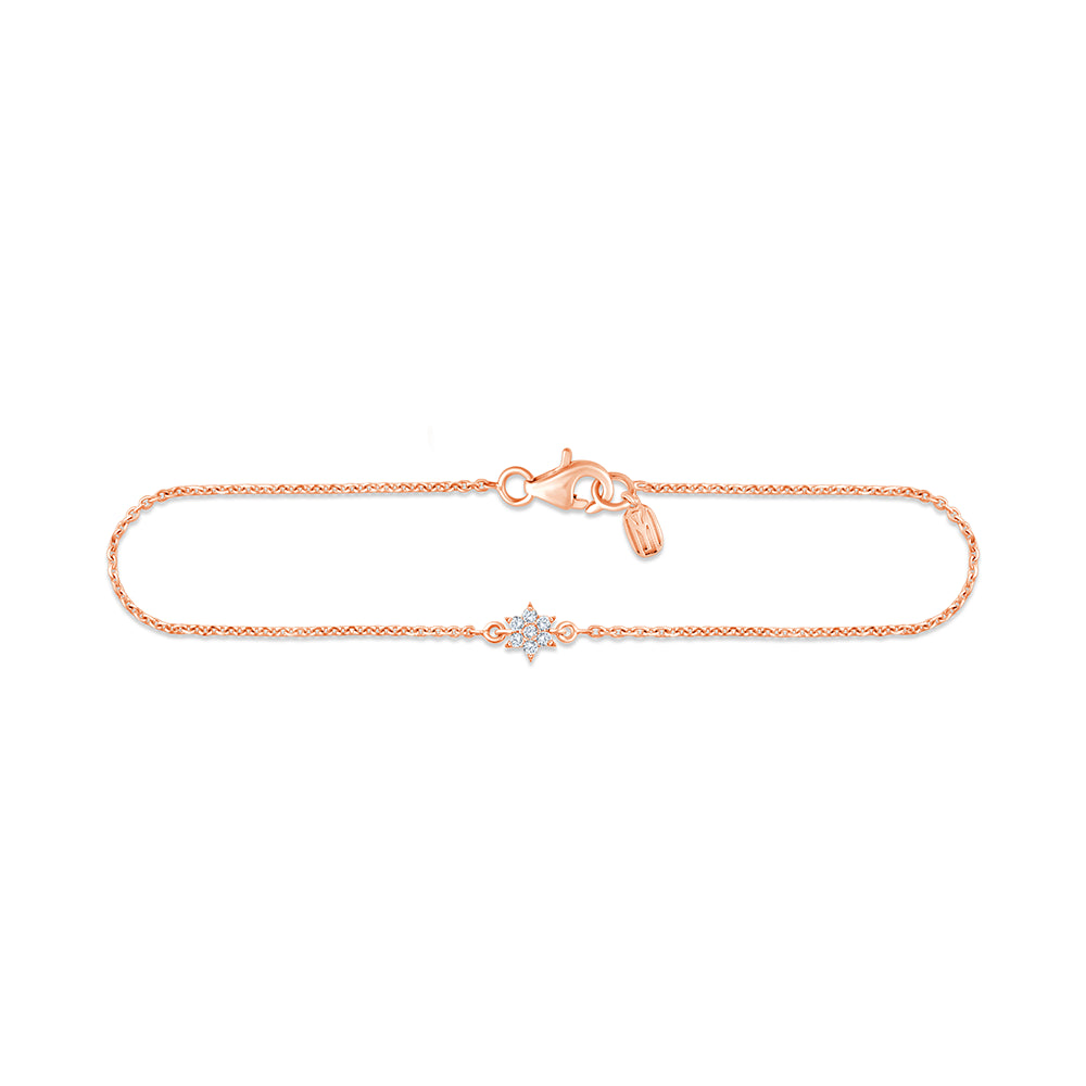 Brilliant Cut Star Chain Bracelet