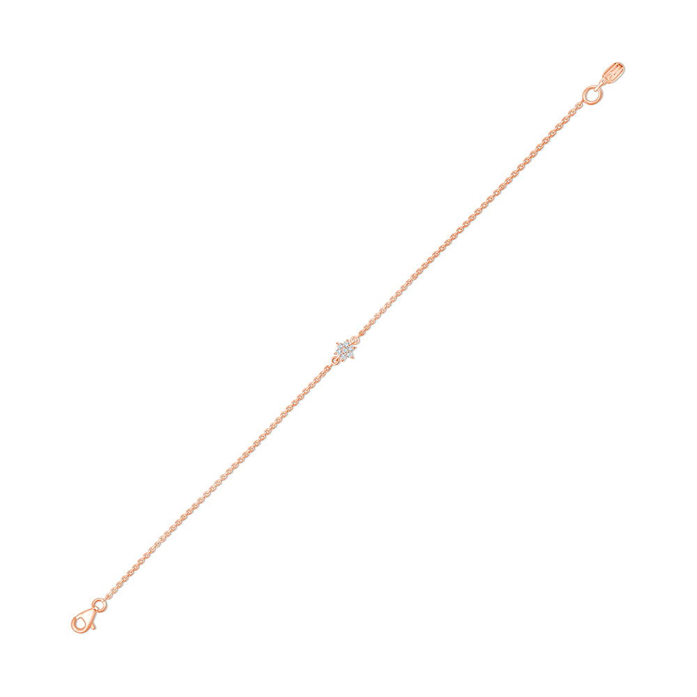 Brilliant Cut Star Chain Bracelet