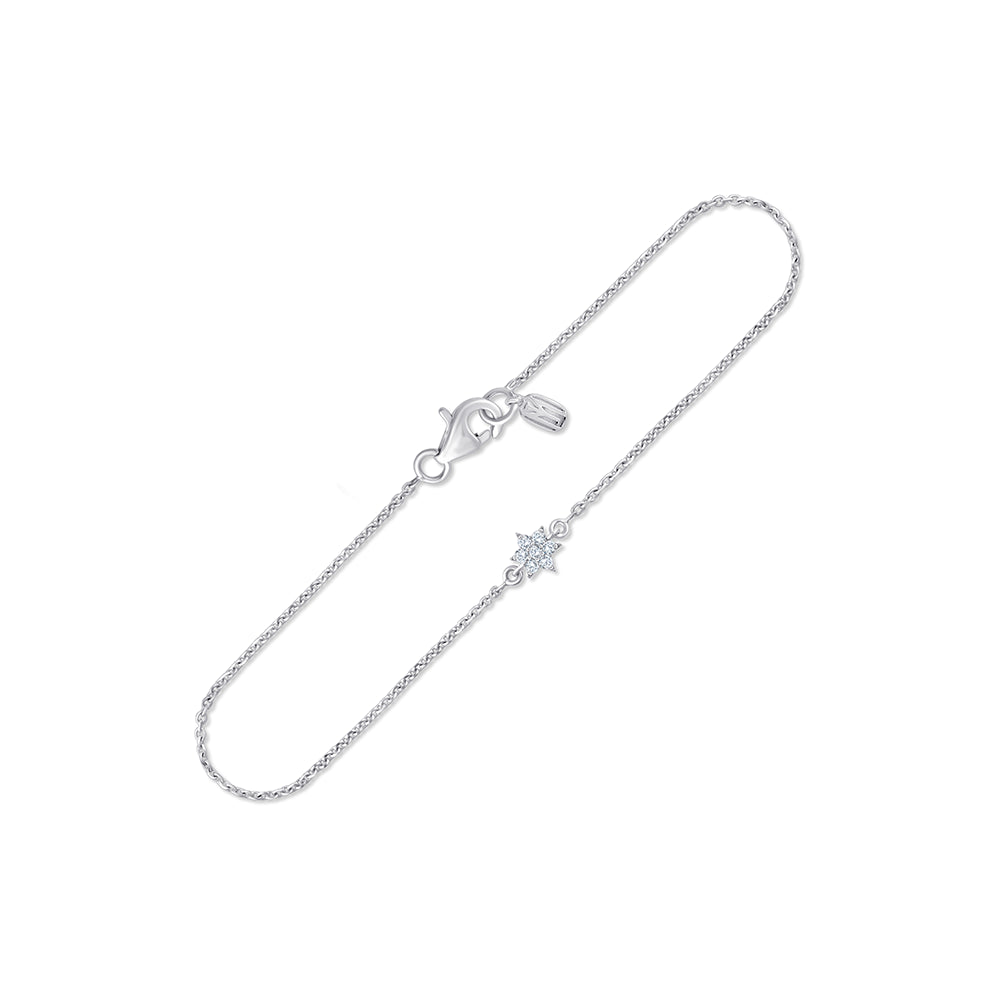 Brilliant Cut Star Chain Bracelet