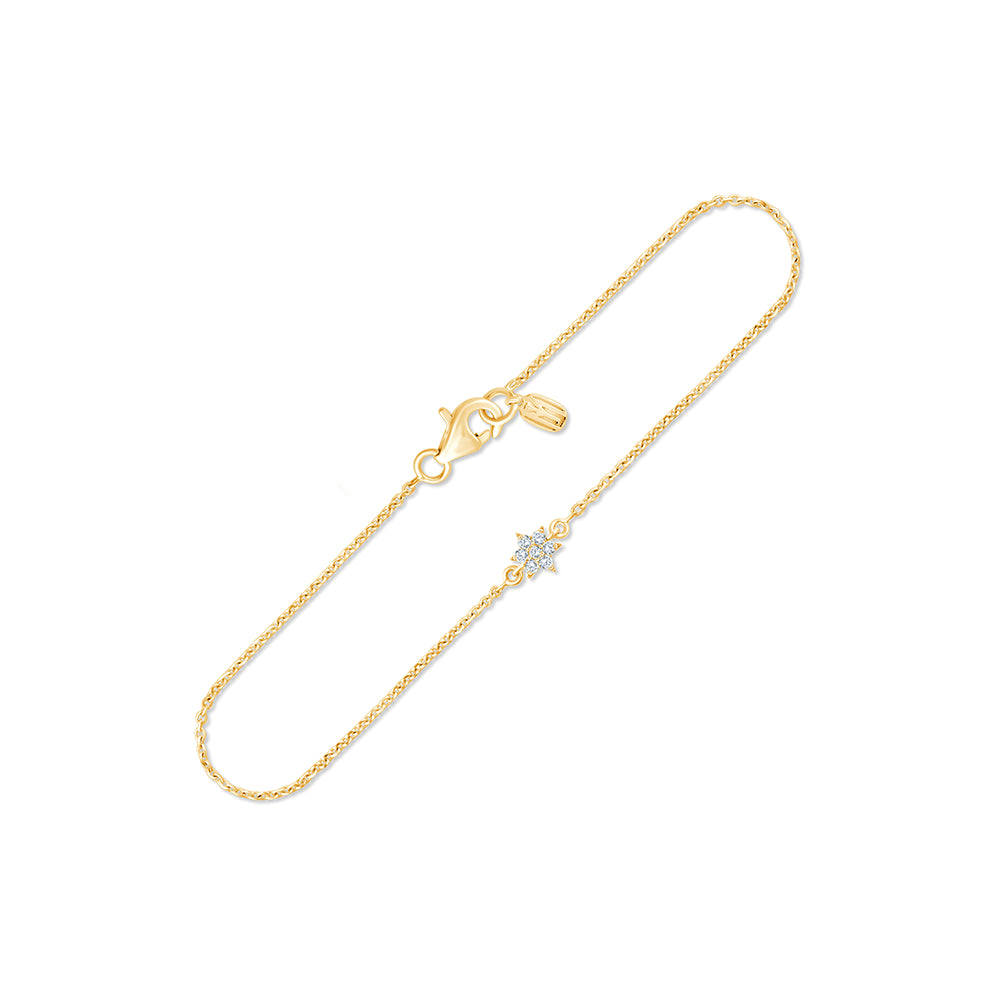 Brilliant Cut Star Chain Bracelet