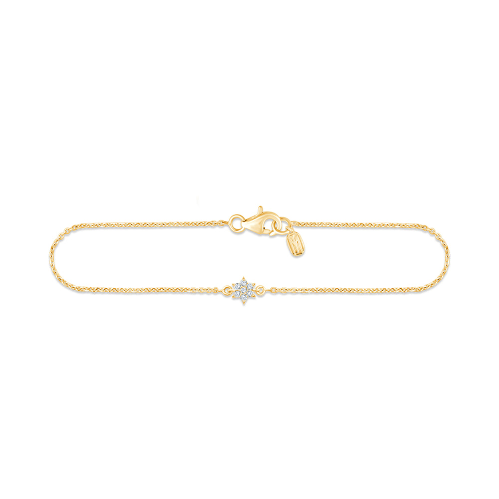 Brilliant Cut Star Chain Bracelet