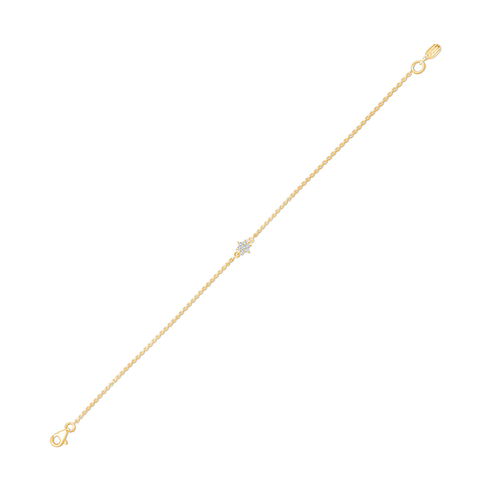 Brilliant Cut Star Chain Bracelet