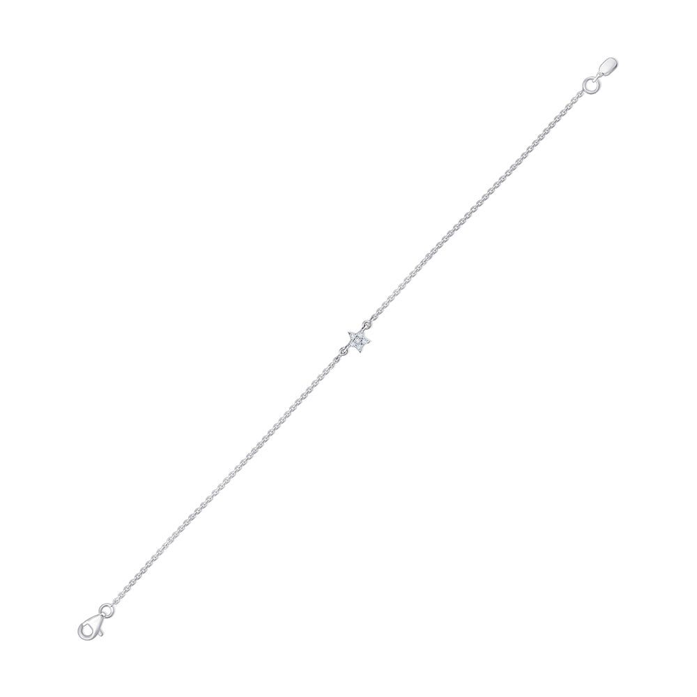 Brilliant Cut Star Motif Chain Bracelet