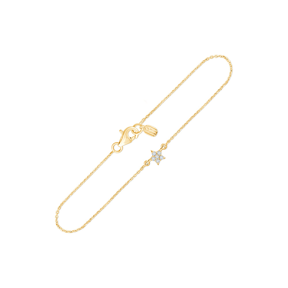 Brilliant Cut Star Motif Chain Bracelet