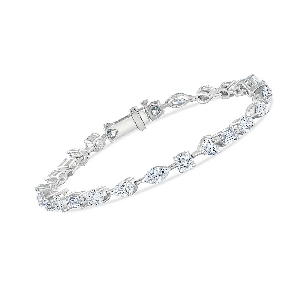 Mixed Cut Line Bracelet