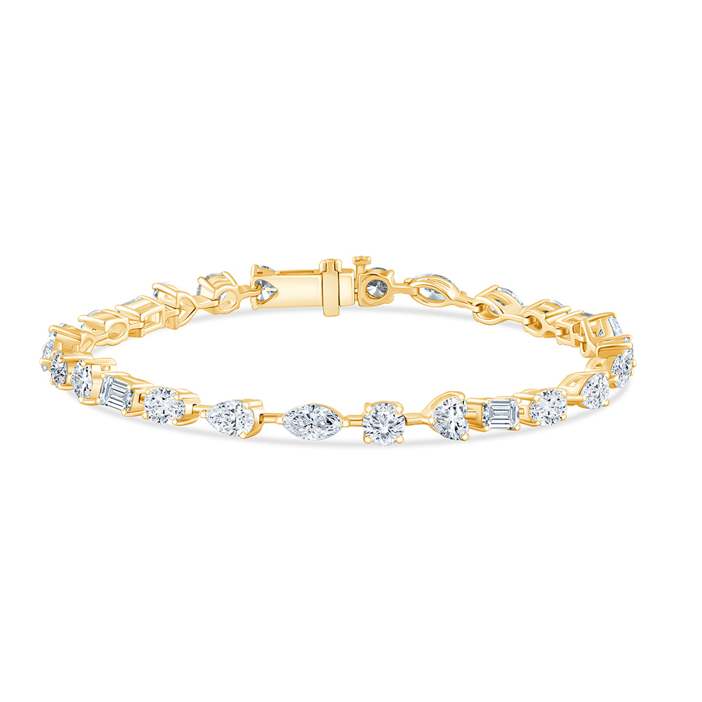 Mixed Cut Line Bracelet