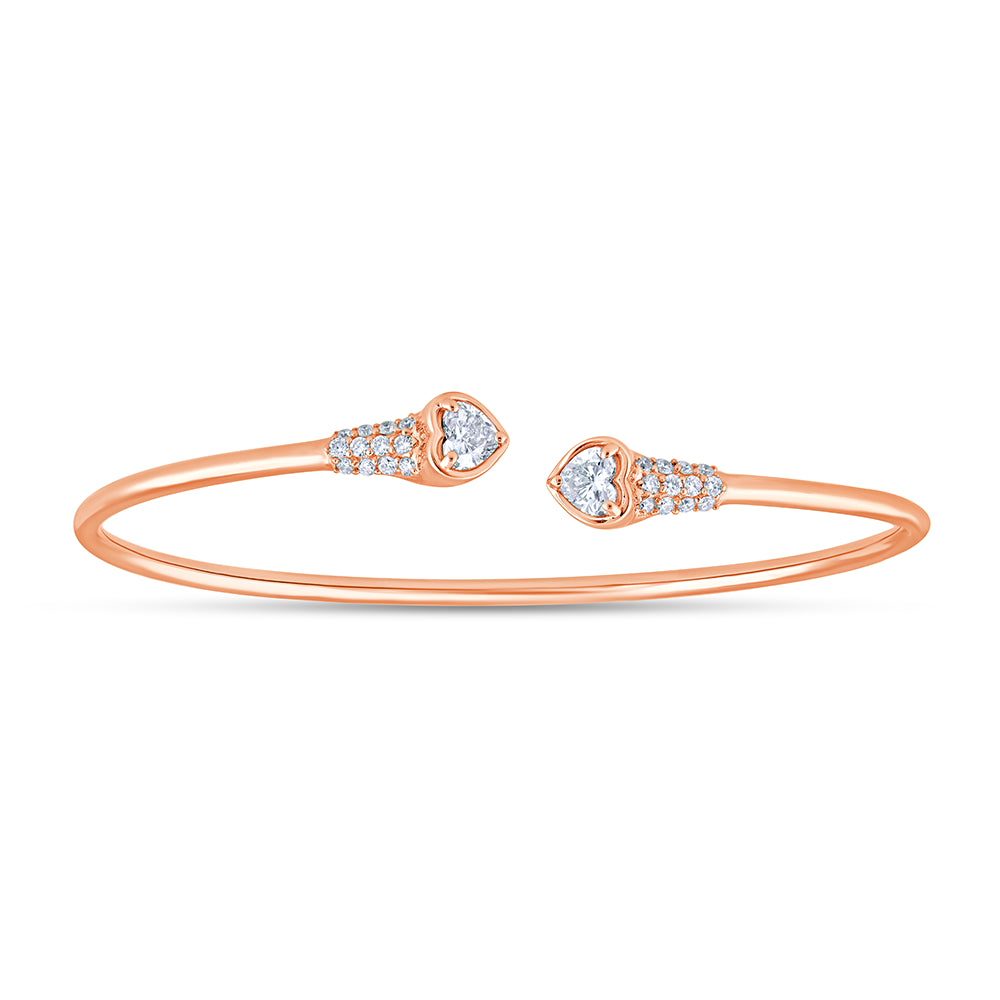 Heart Cut Open Tube Bracelet