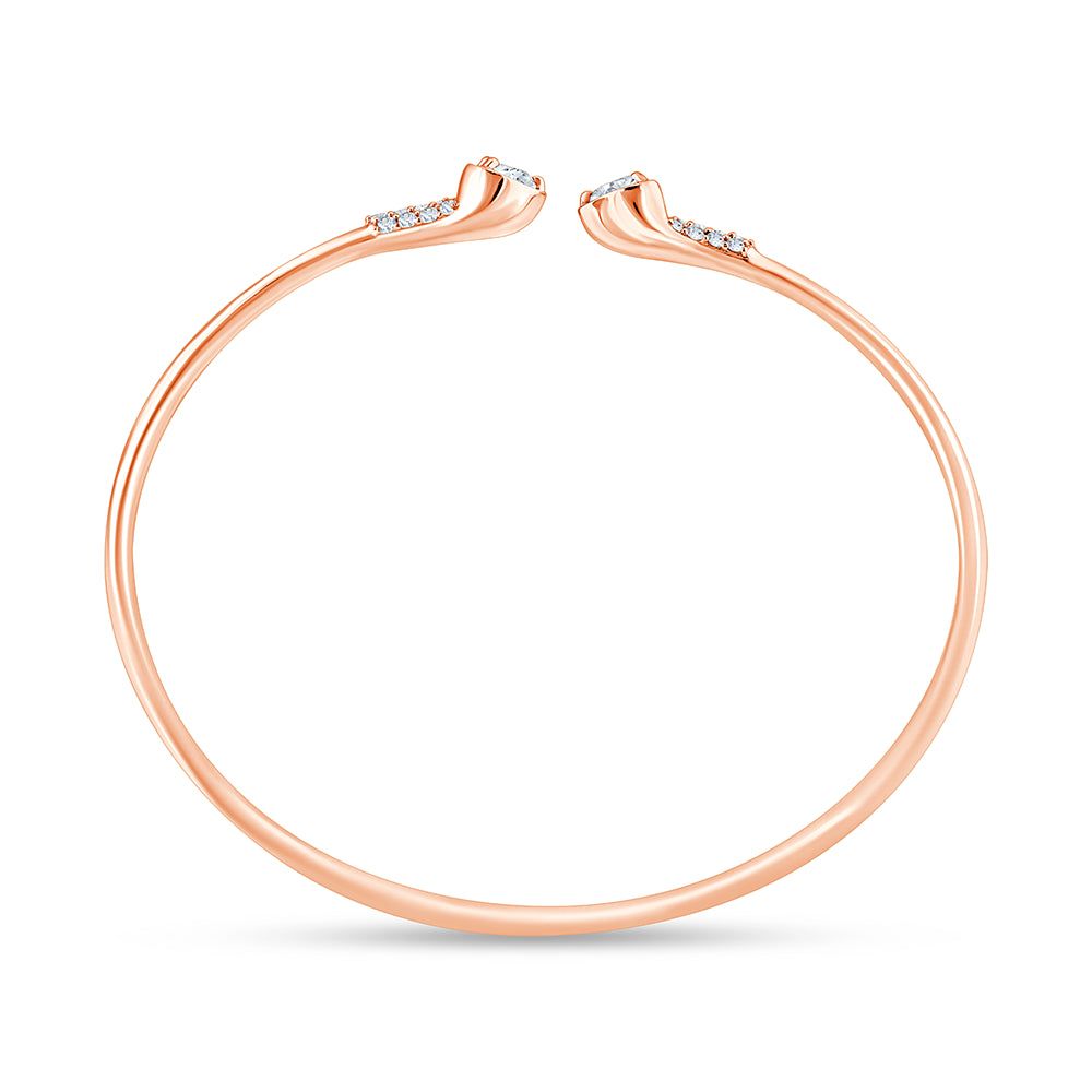 Heart Cut Open Tube Bracelet