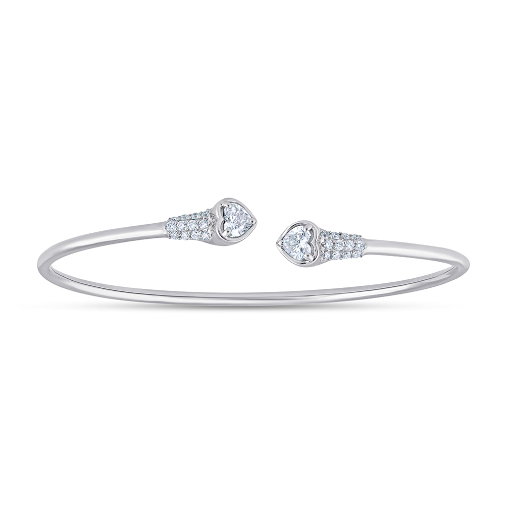 Heart Cut Open Tube Bracelet