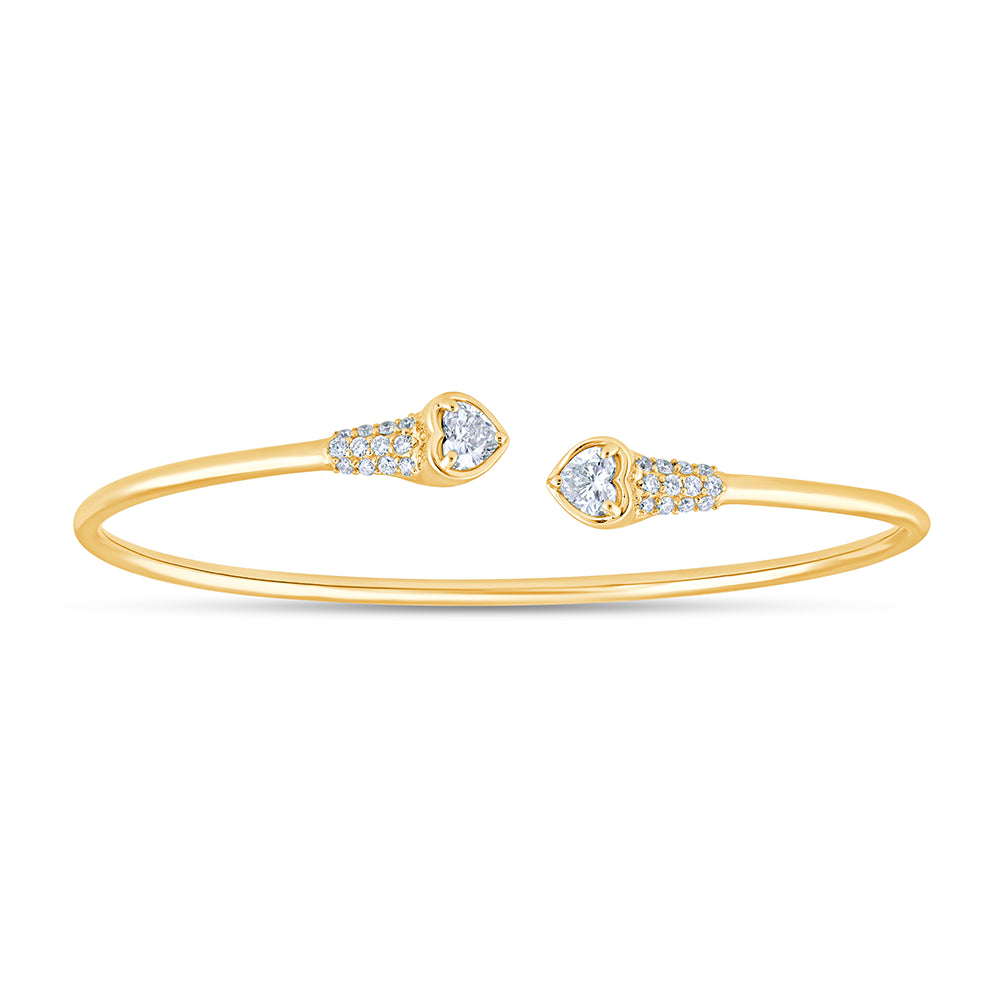 Heart Cut Open Tube Bracelet