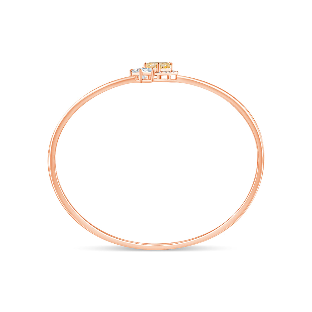 Ascher Princess Cut Open Bypass Bracelet