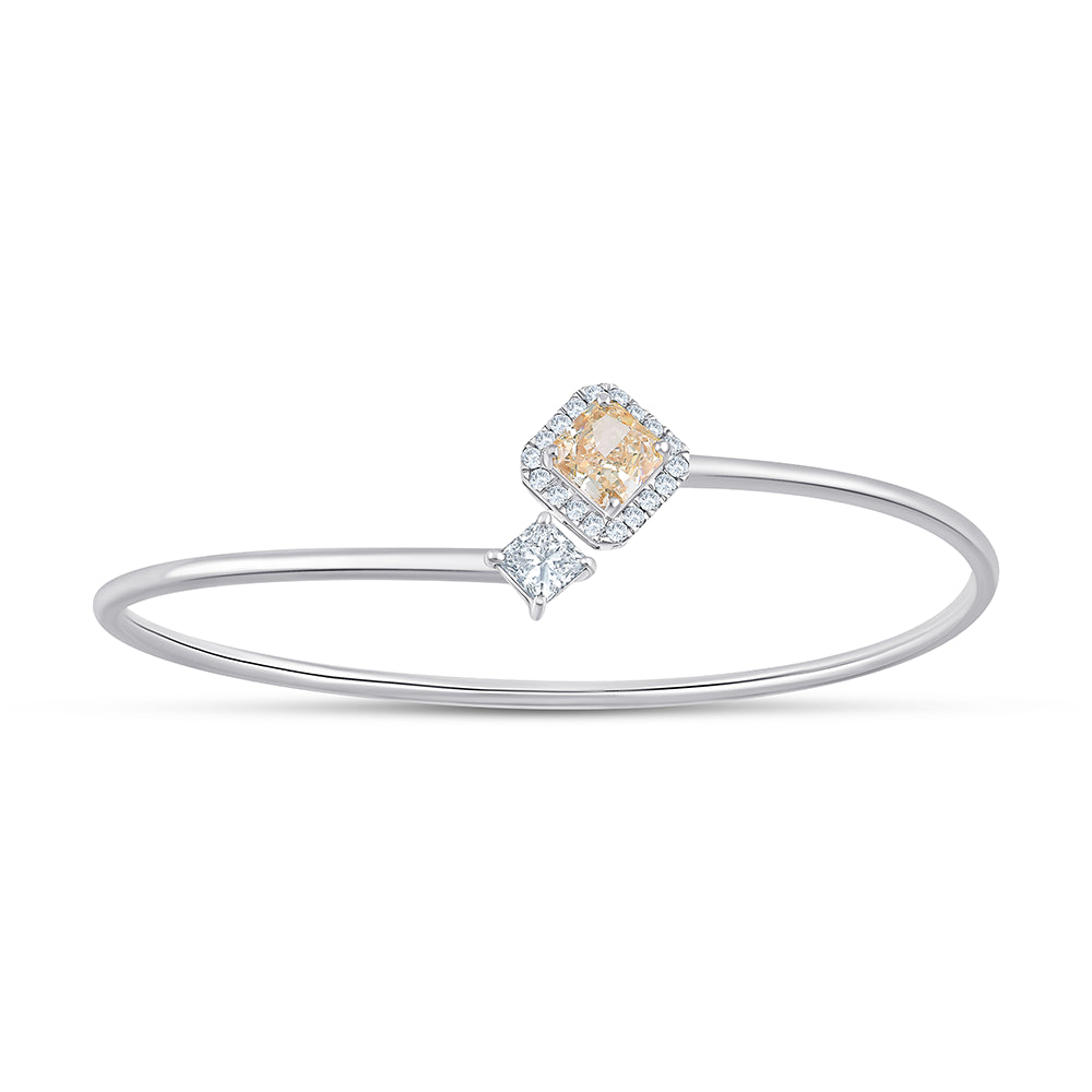 Ascher Princess Cut Open Bypass Bracelet